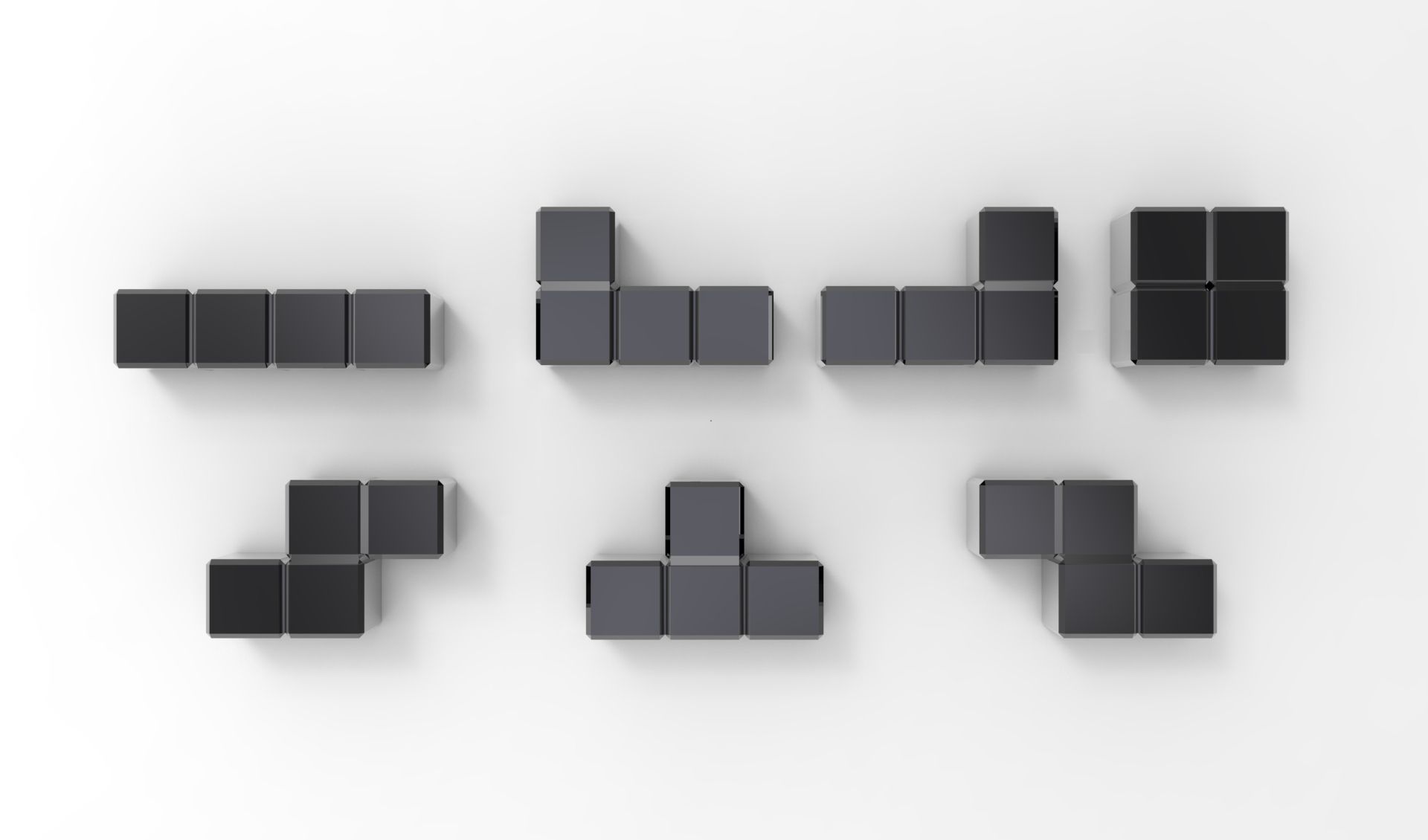 Tetris blocks Low-poly 3D model_5