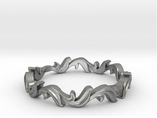 Leaf ring 3D print model_1