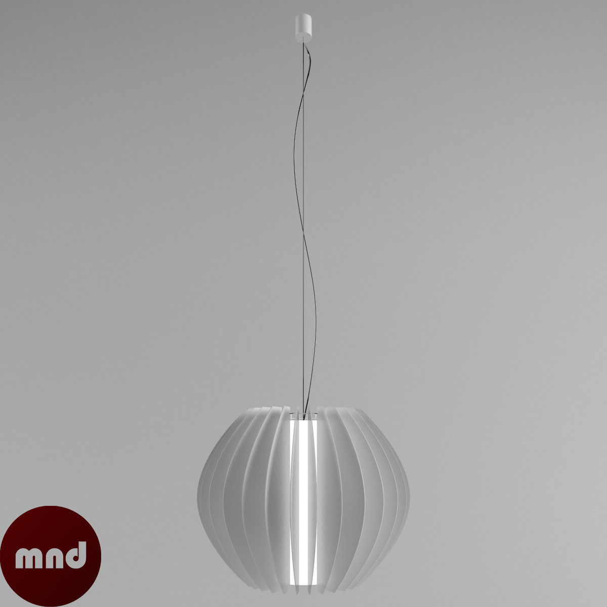 Hanging Full Moon light 3D model_4