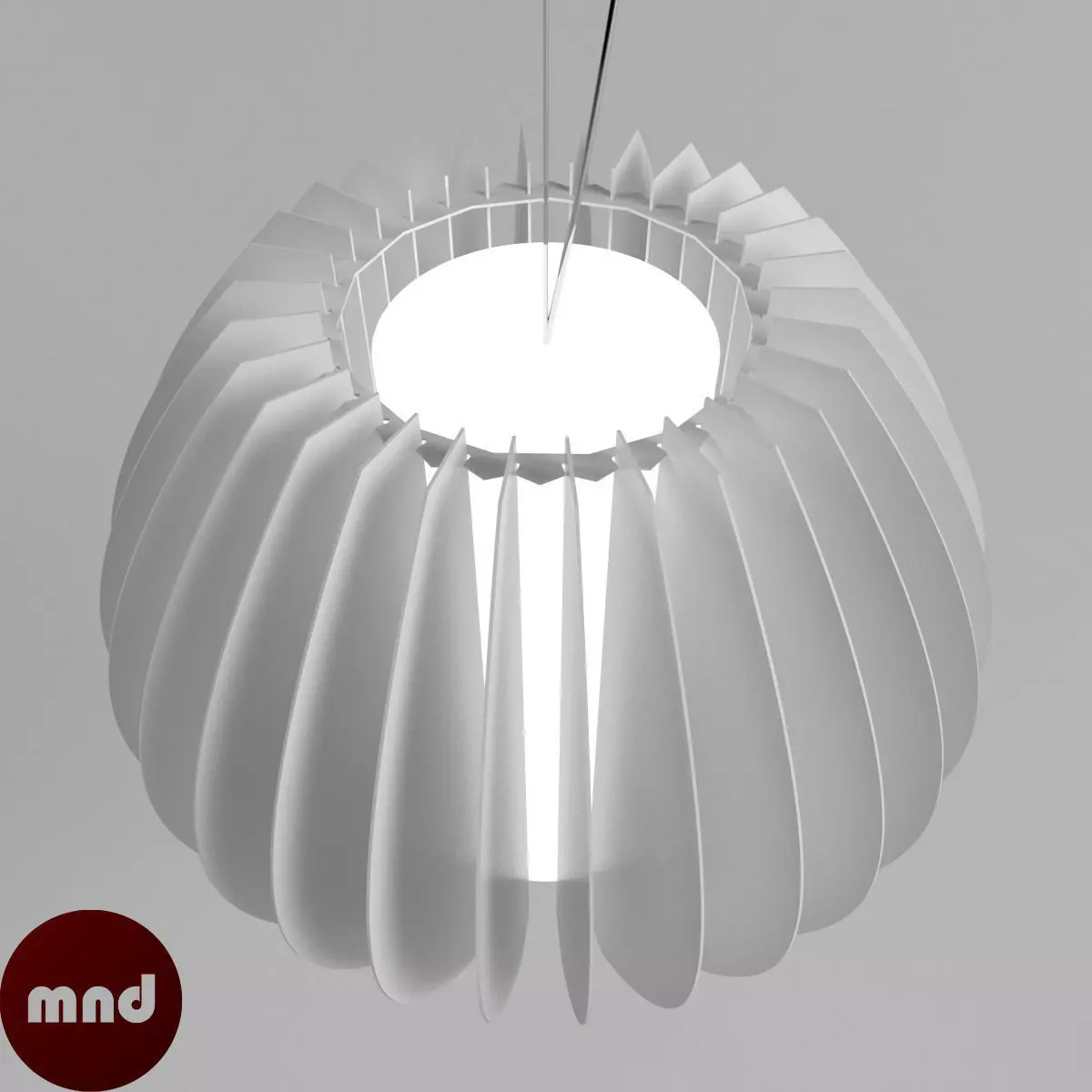 Hanging Full Moon light 3D model_0