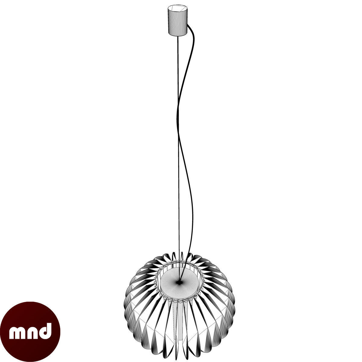 Hanging Full Moon light 3D model_3