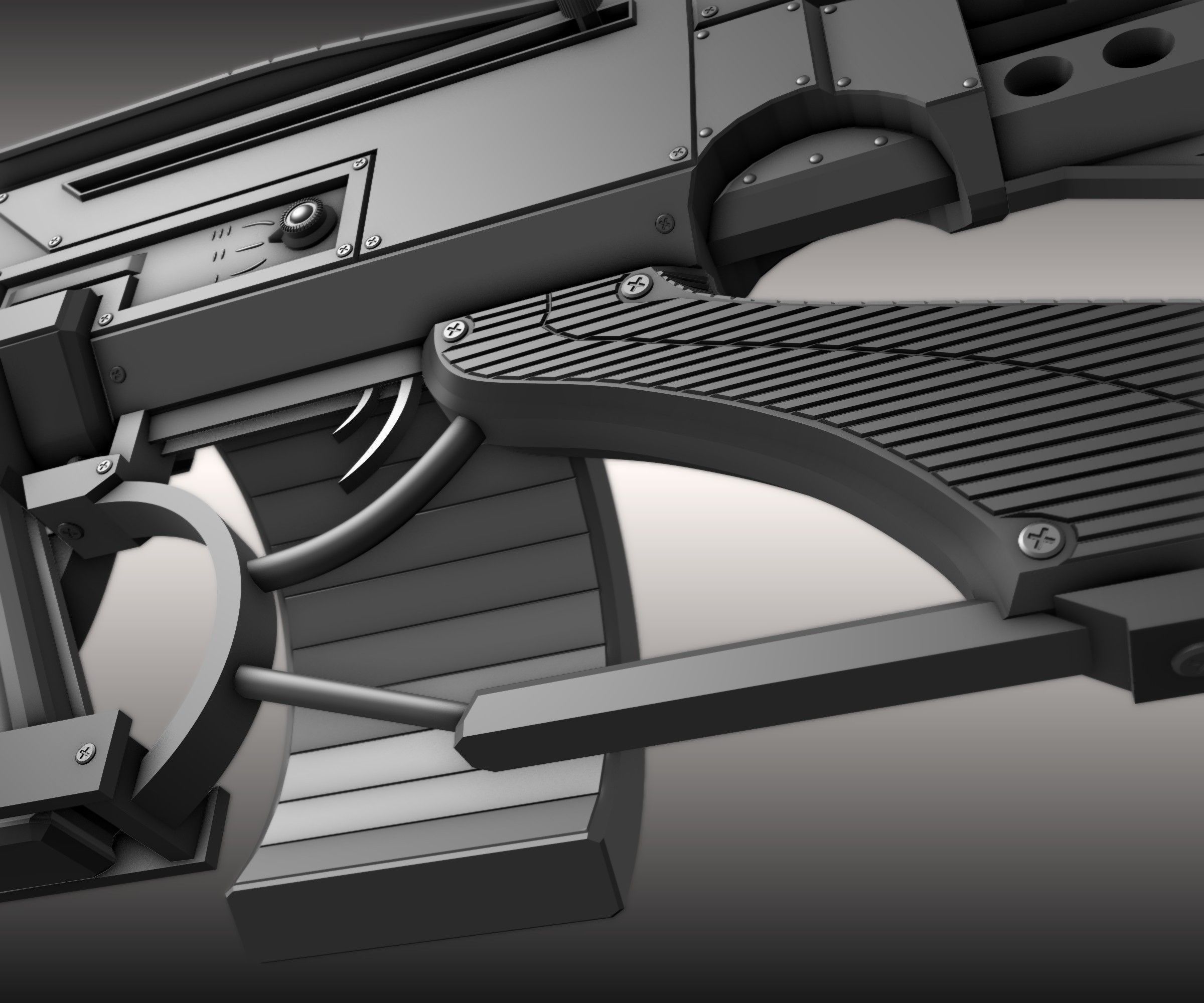 Futuristic Weapon Concept High-Poly-Version Free 3D model_28