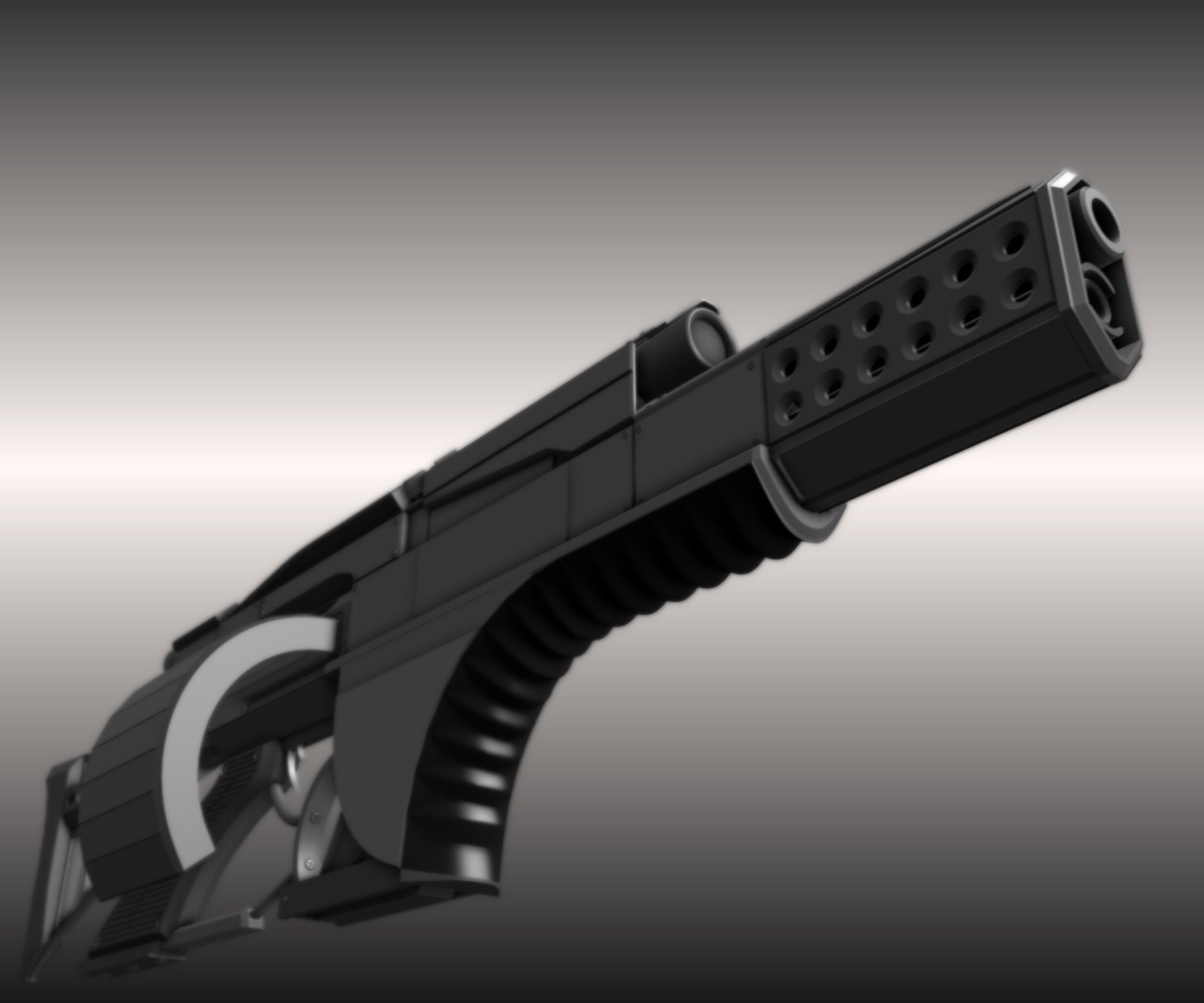 Futuristic Weapon Concept High-Poly-Version Free 3D model_32