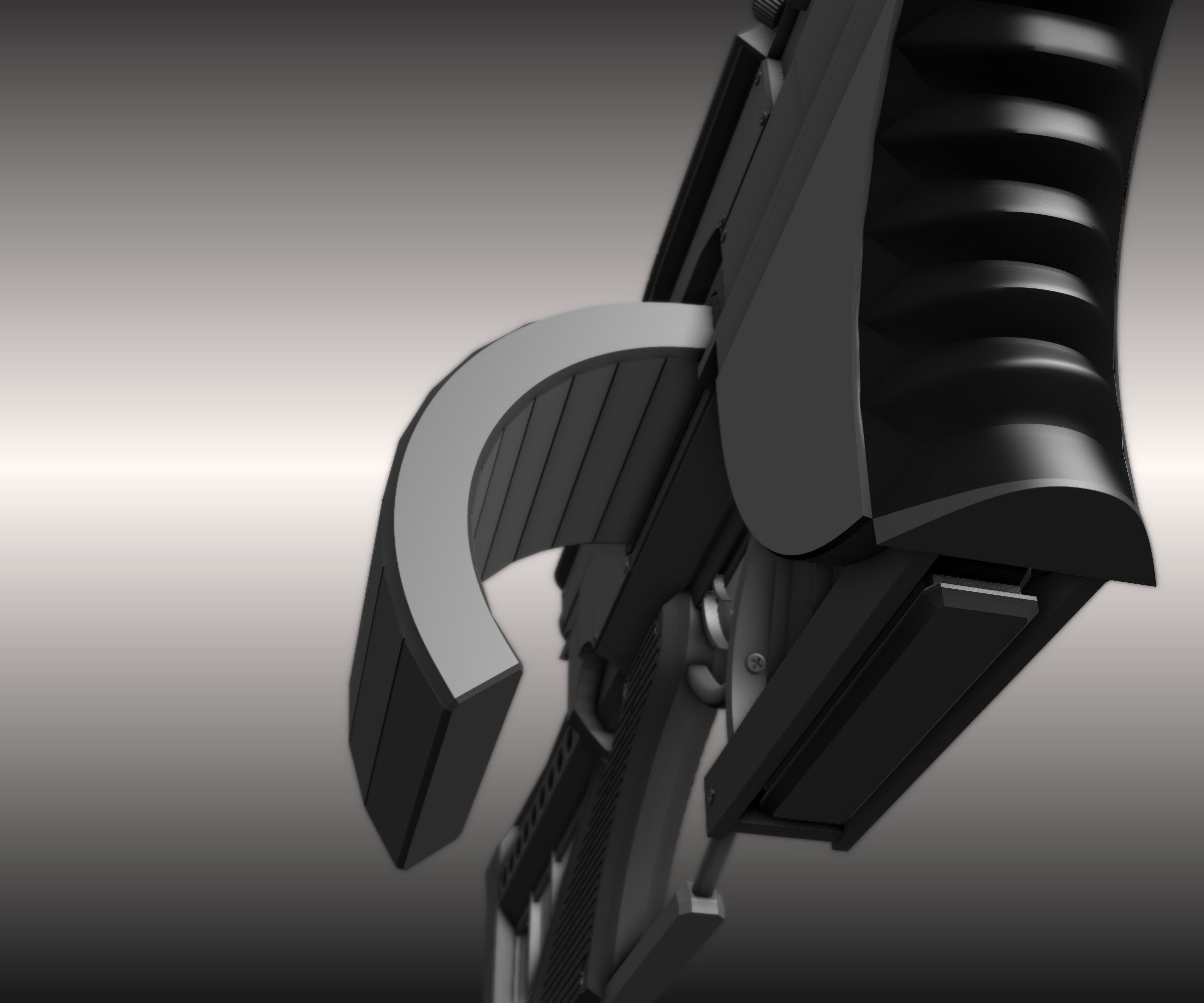 Futuristic Weapon Concept High-Poly-Version Free 3D model_25