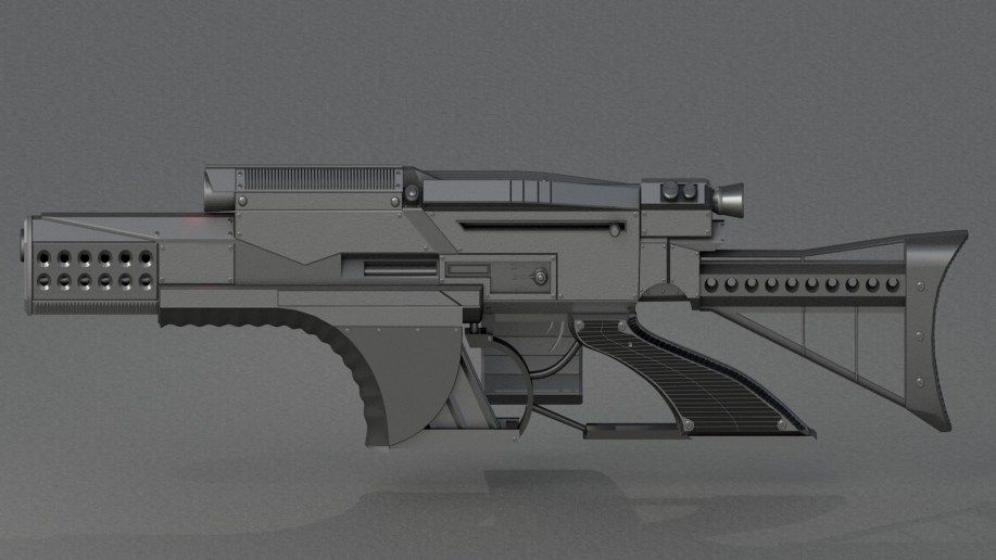 Futuristic Weapon Concept High-Poly-Version Free 3D model_5