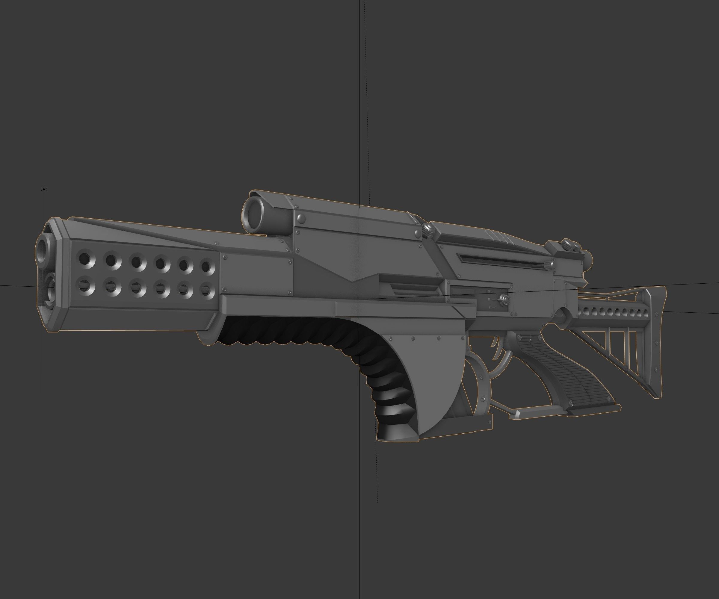 Futuristic Weapon Concept High-Poly-Version Free 3D model_10