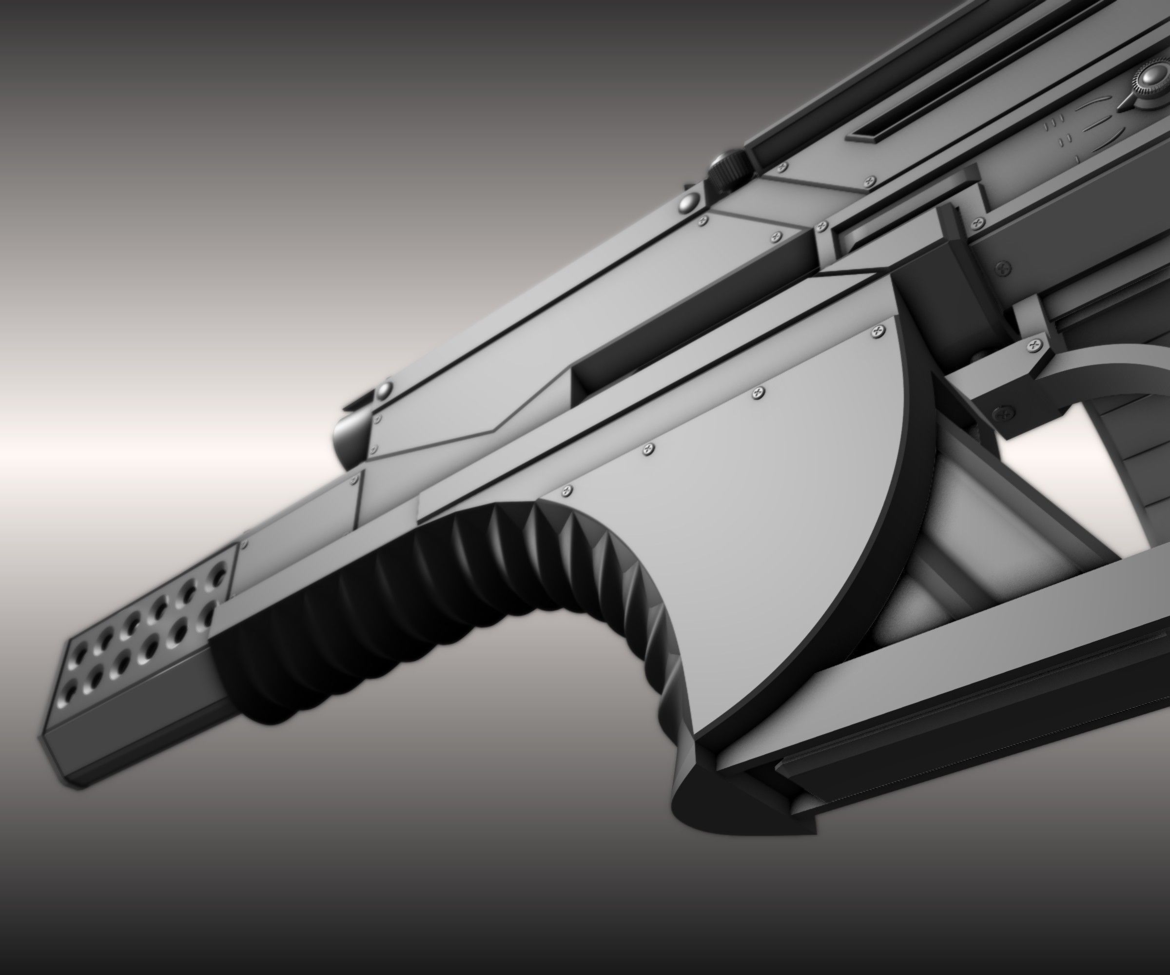 Futuristic Weapon Concept High-Poly-Version Free 3D model_31