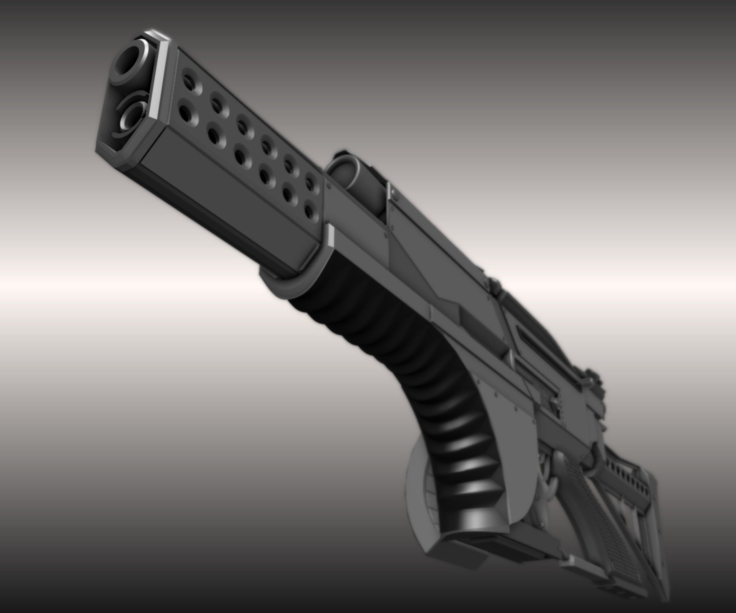 Futuristic Weapon Concept High-Poly-Version Free 3D model_33