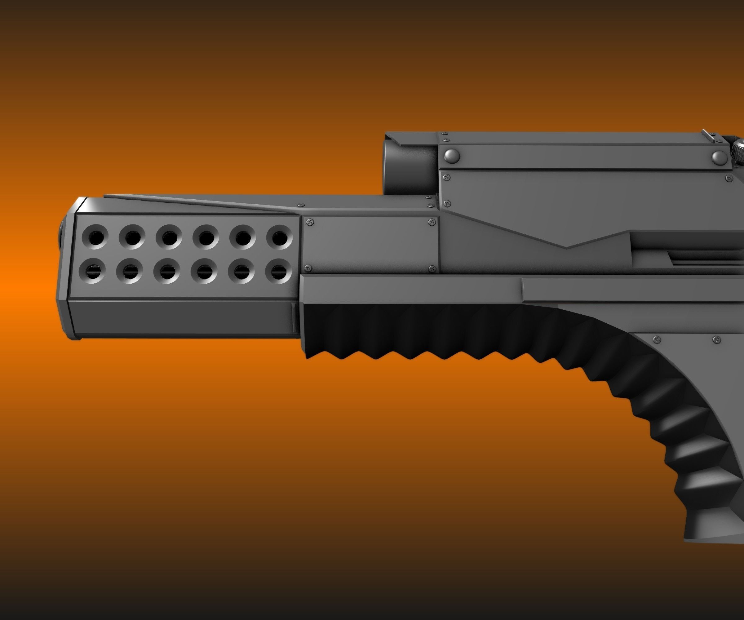 Futuristic Weapon Concept High-Poly-Version Free 3D model_15