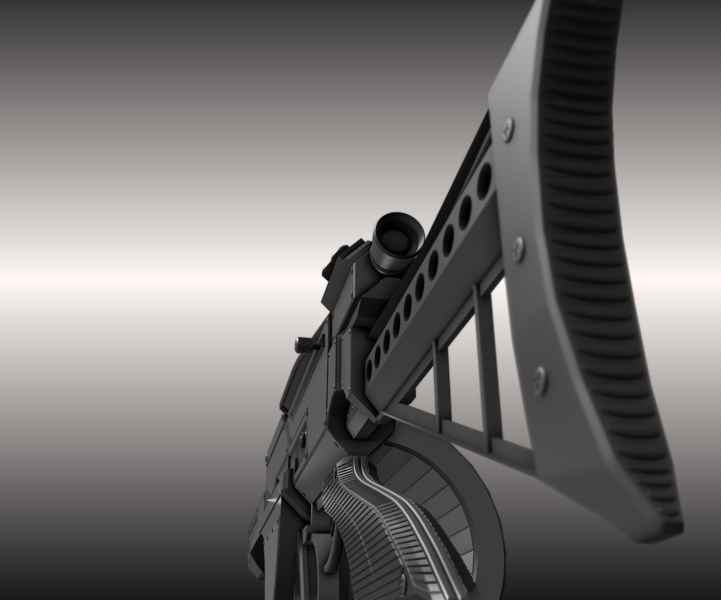 Futuristic Weapon Concept High-Poly-Version Free 3D model_9