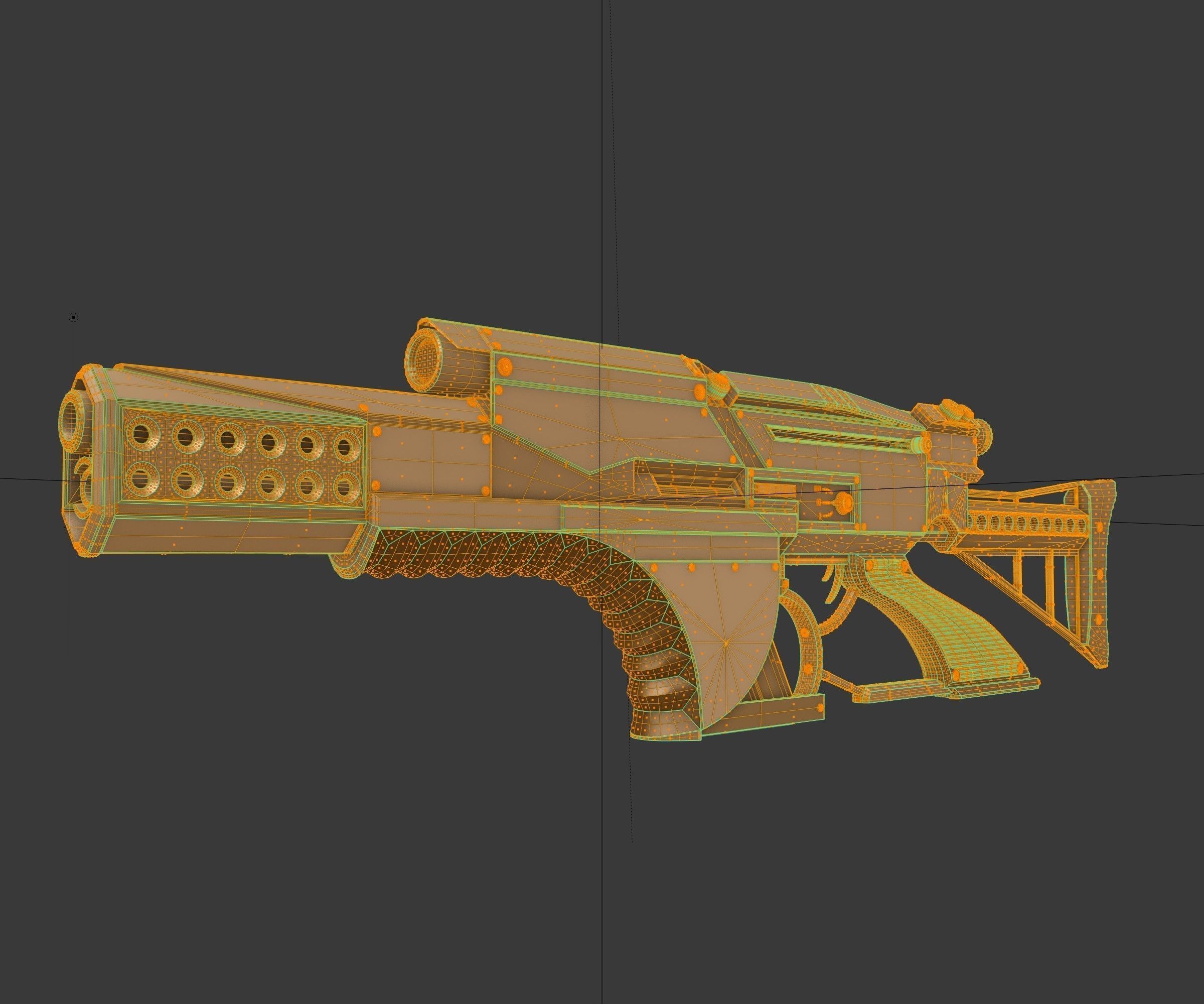 Futuristic Weapon Concept High-Poly-Version Free 3D model_11