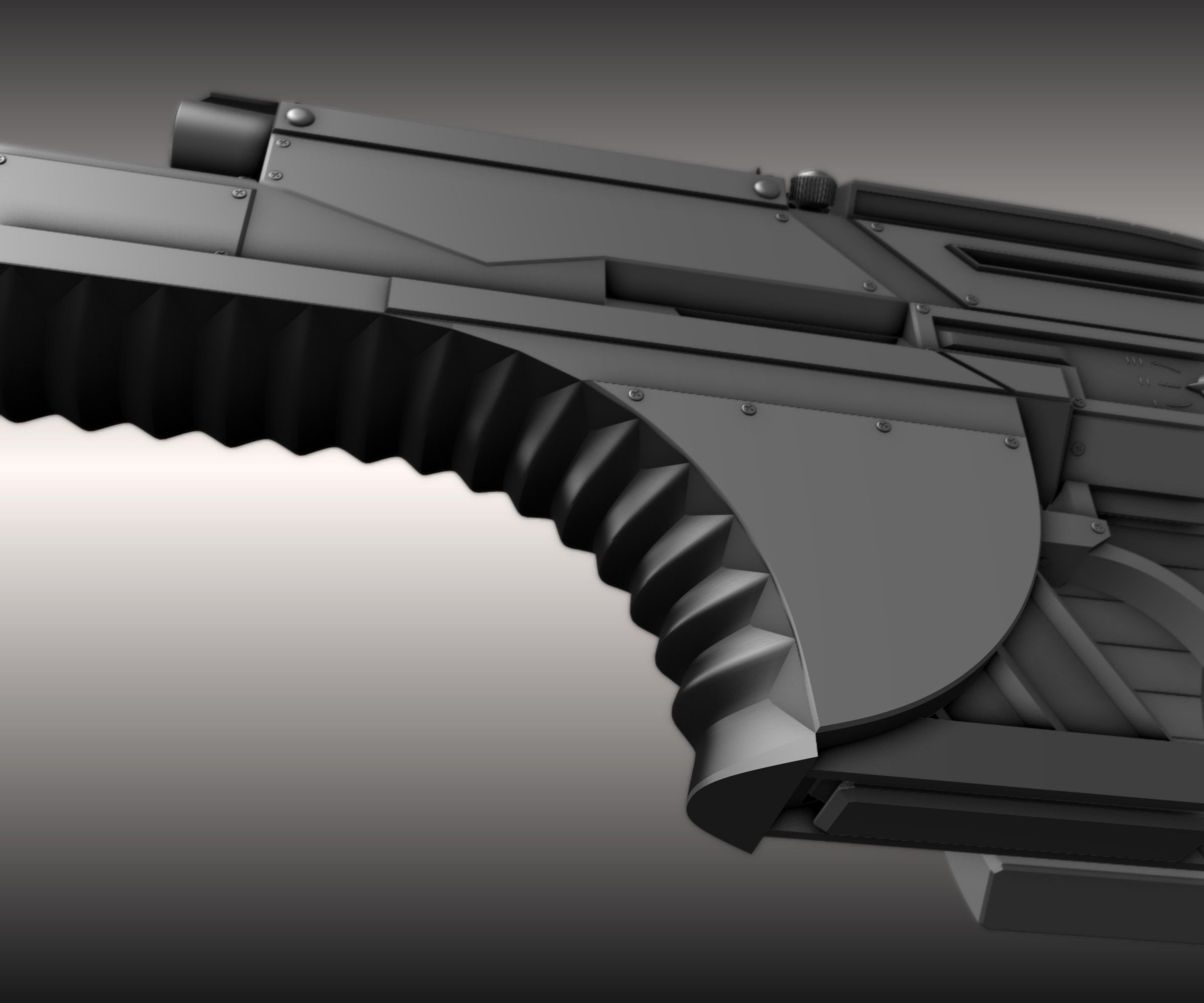 Futuristic Weapon Concept High-Poly-Version Free 3D model_29