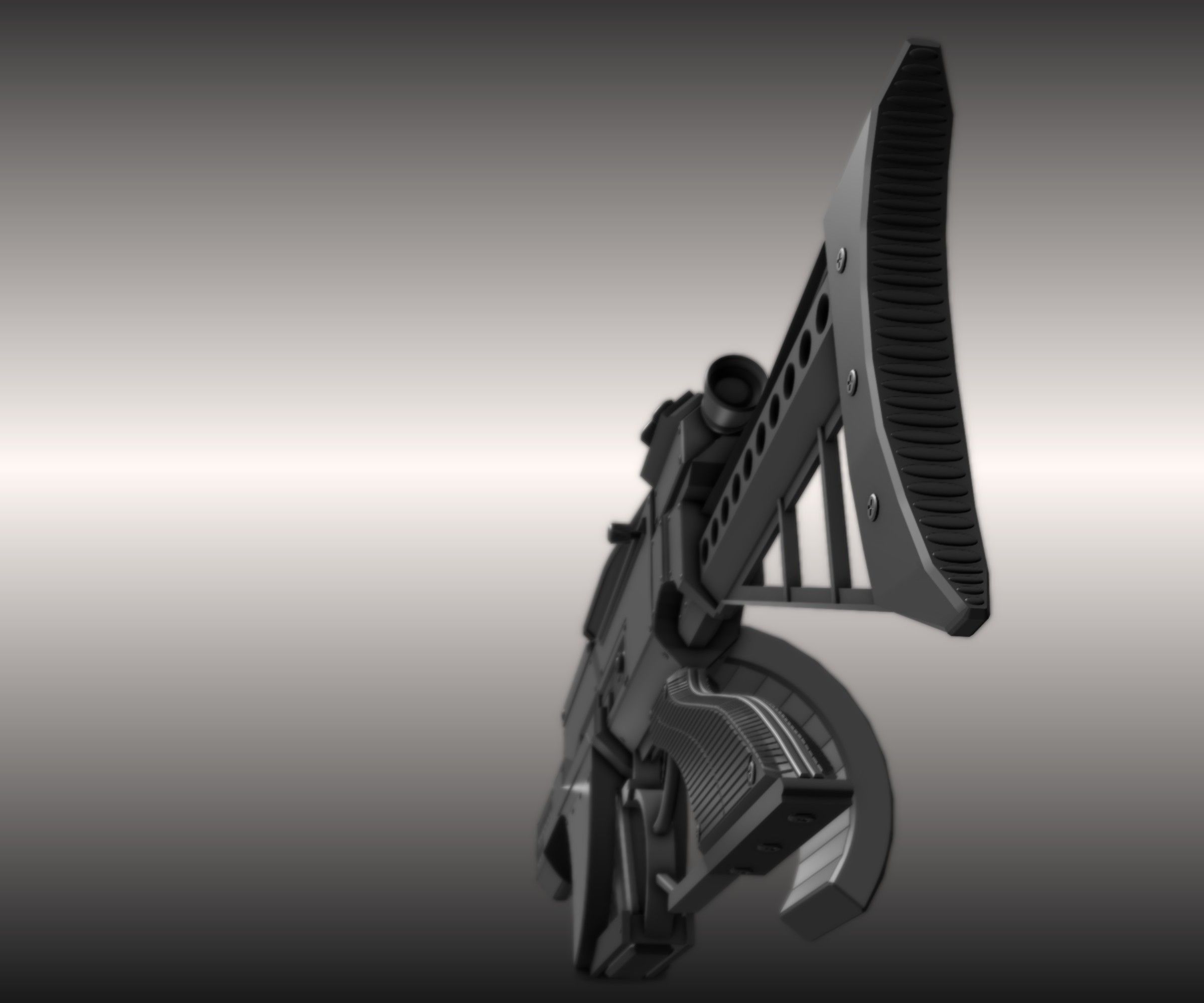 Futuristic Weapon Concept High-Poly-Version Free 3D model_30