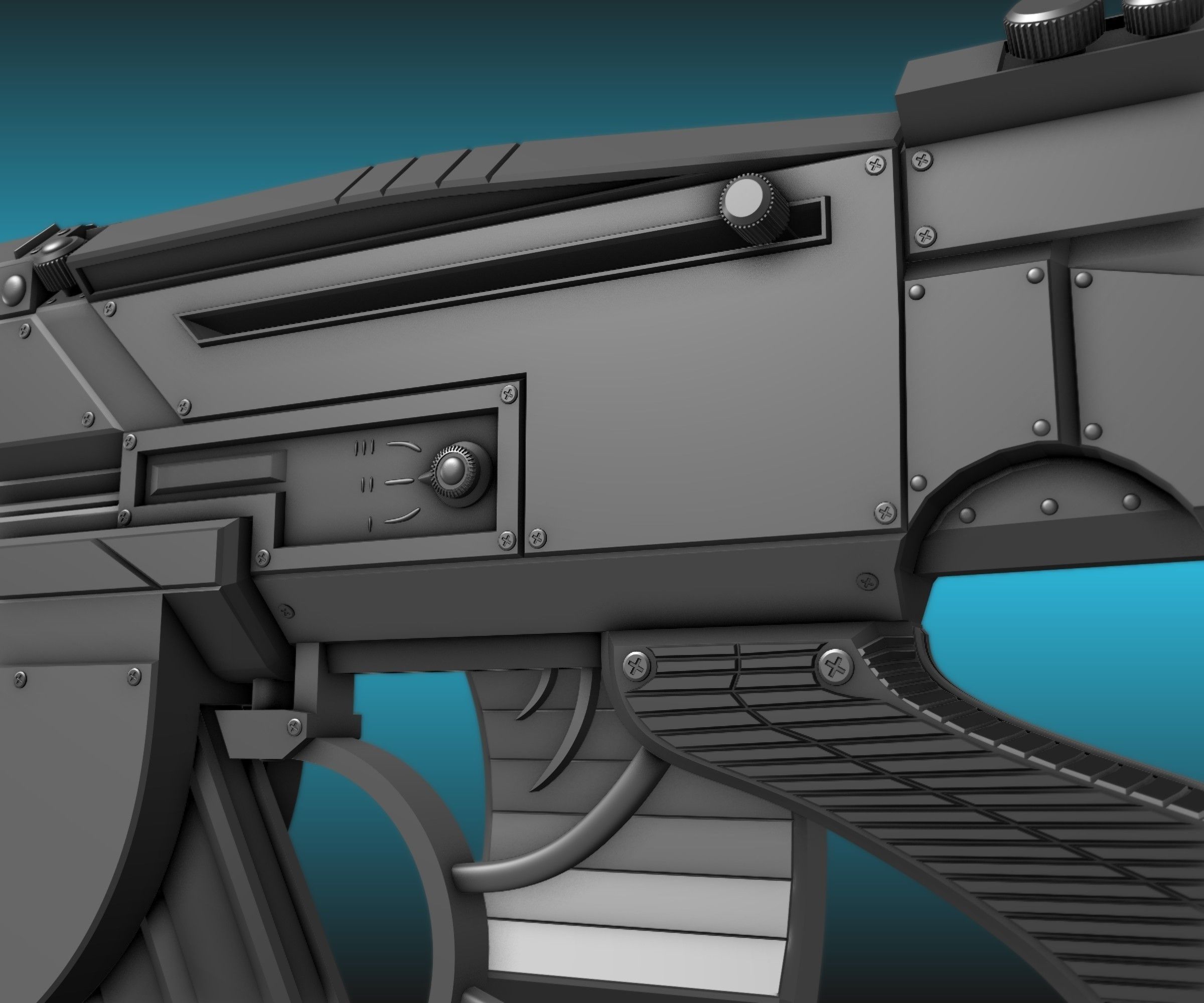 Futuristic Weapon Concept High-Poly-Version Free 3D model_22