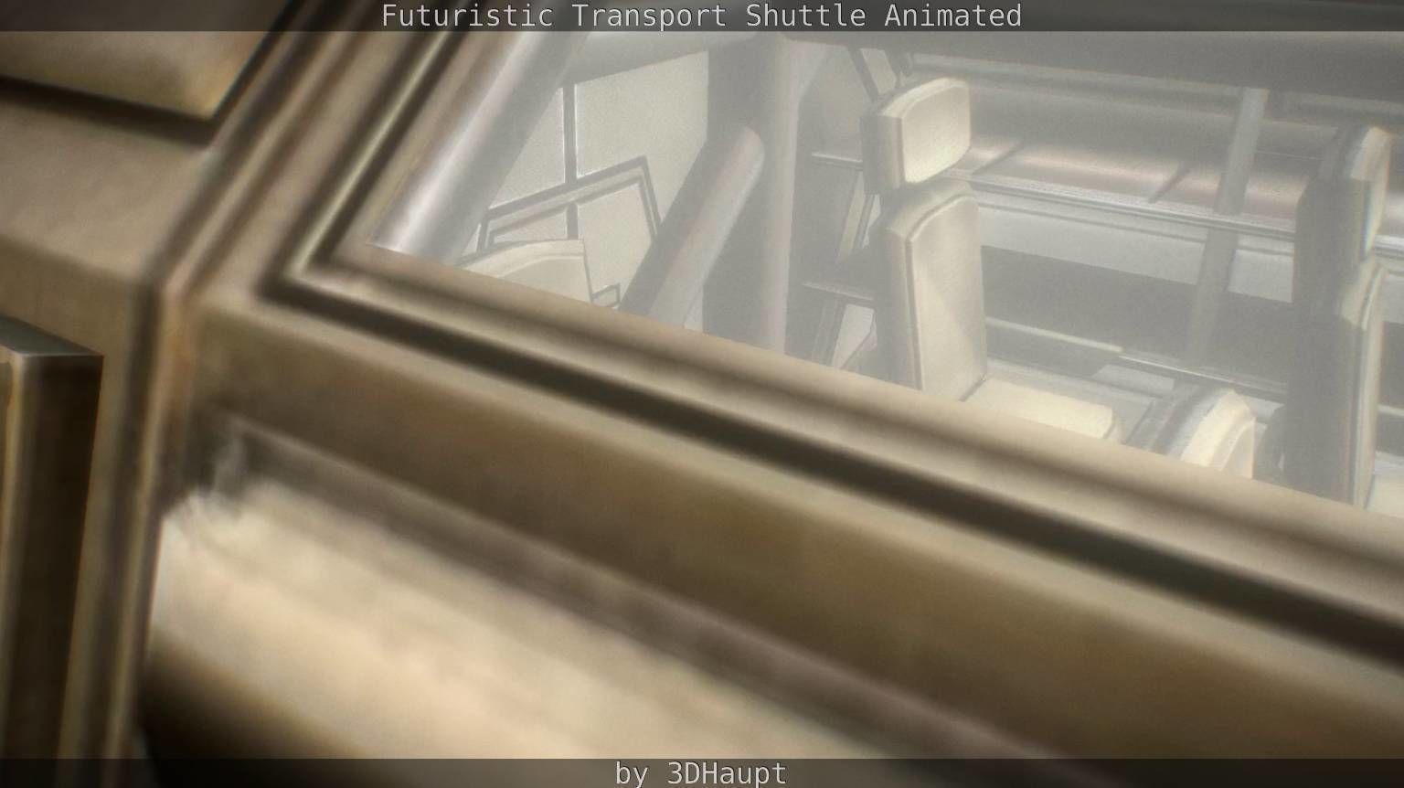 Futuristic Transport Shuttle Rigged  Low-poly 3D model_114