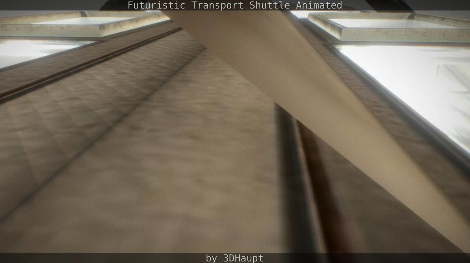 Futuristic Transport Shuttle Rigged  Low-poly 3D model_121