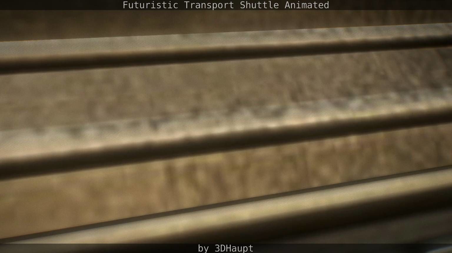 Futuristic Transport Shuttle Rigged  Low-poly 3D model_115