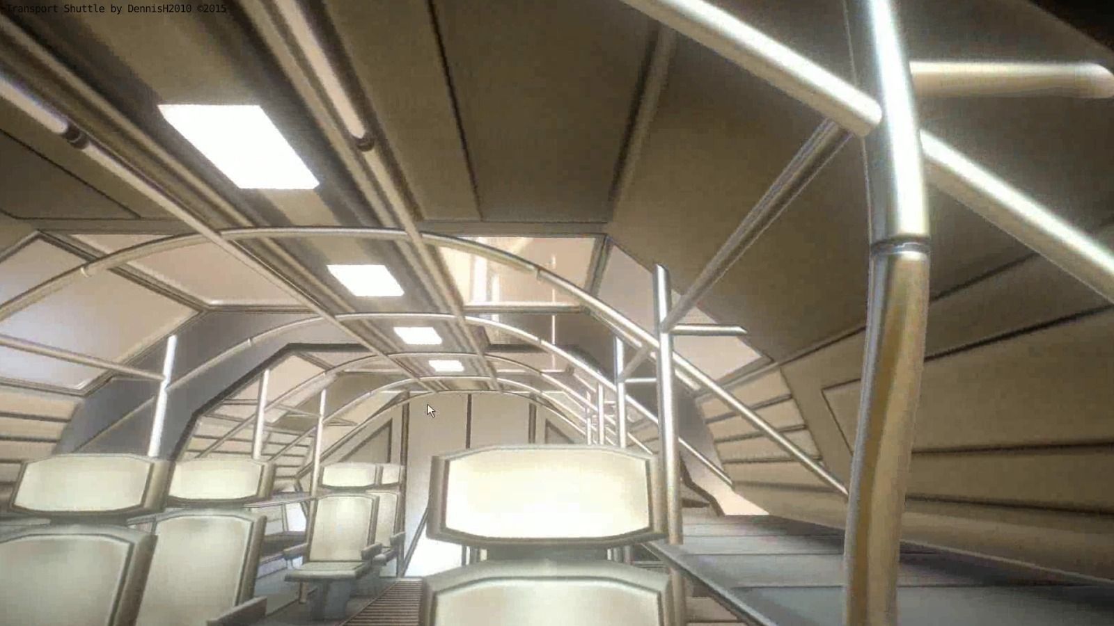 Futuristic Transport Shuttle Rigged  Low-poly 3D model_25