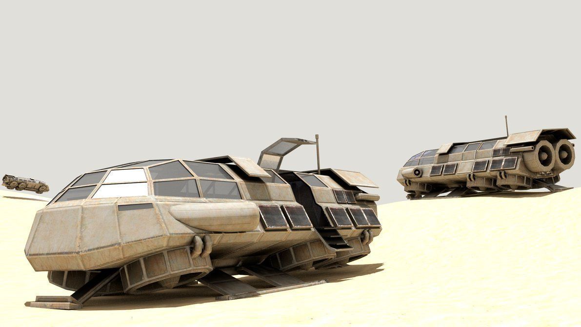 Futuristic Transport Shuttle Rigged  Low-poly 3D model_8