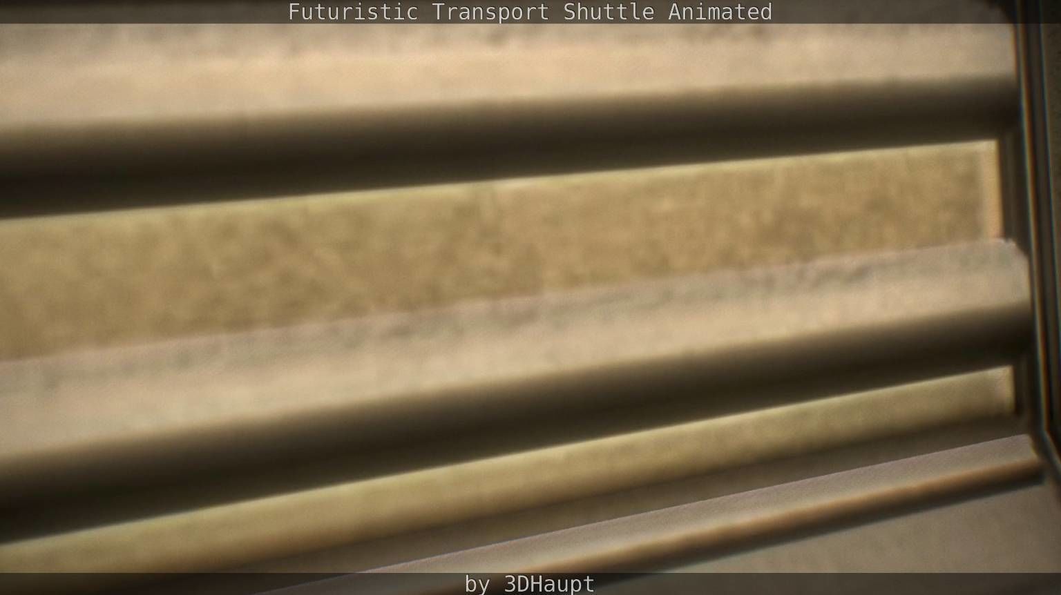 Futuristic Transport Shuttle Rigged  Low-poly 3D model_116