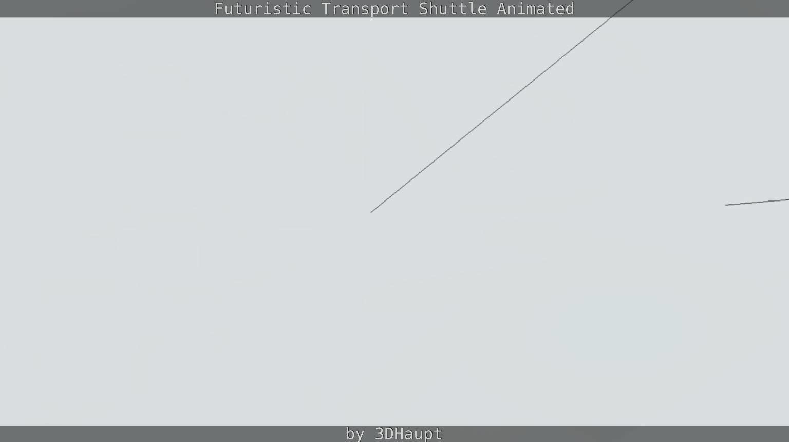 Futuristic Transport Shuttle Rigged  Low-poly 3D model_97