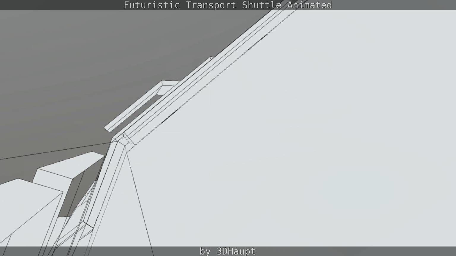 Futuristic Transport Shuttle Rigged  Low-poly 3D model_93