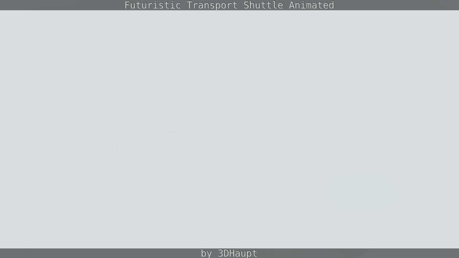 Futuristic Transport Shuttle Rigged  Low-poly 3D model_92