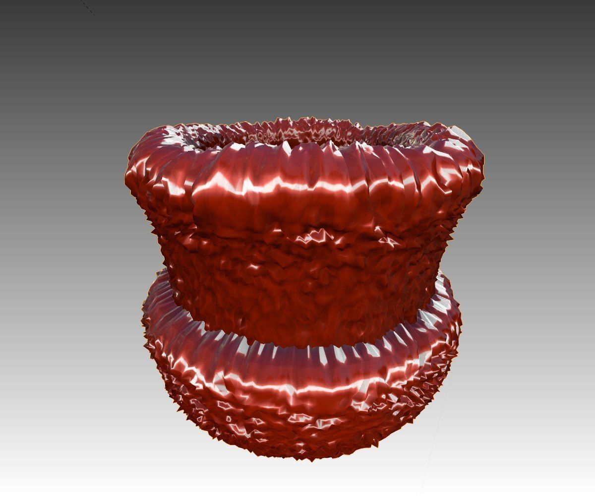 Flower Pot full with soil Free low-poly 3D model_13