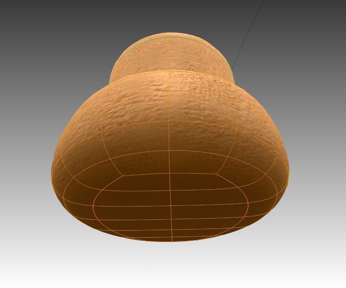 Flower Pot full with soil Free low-poly 3D model_6