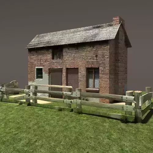 Derelict House Barn Low Poly  151