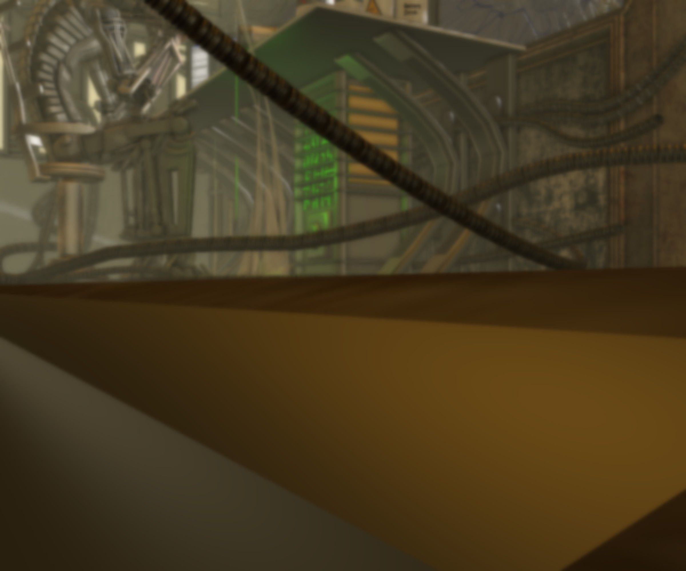 24h-burnoutbot man at desk in futuristic office Free 3D model_83