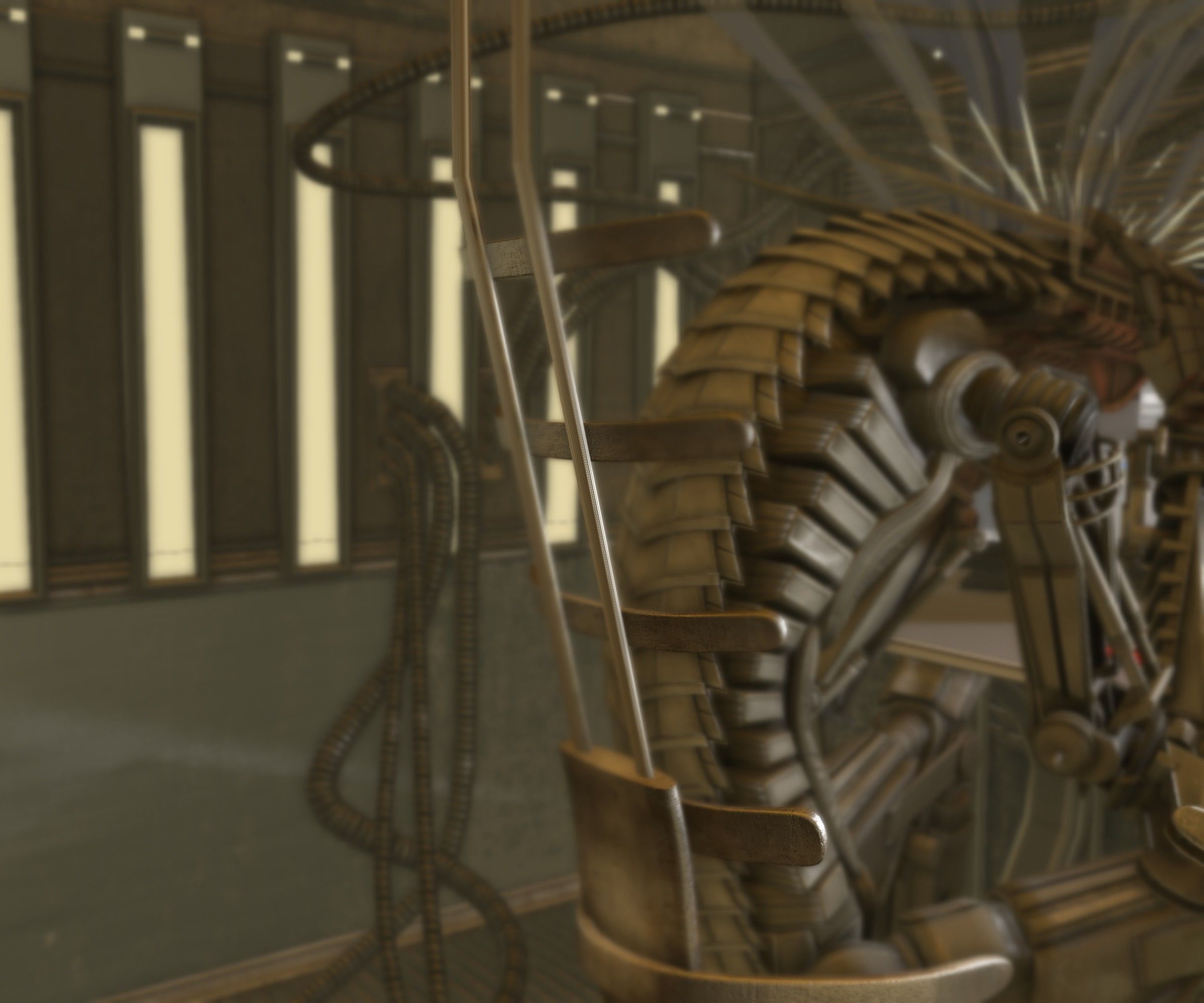 24h-burnoutbot man at desk in futuristic office Free 3D model_16