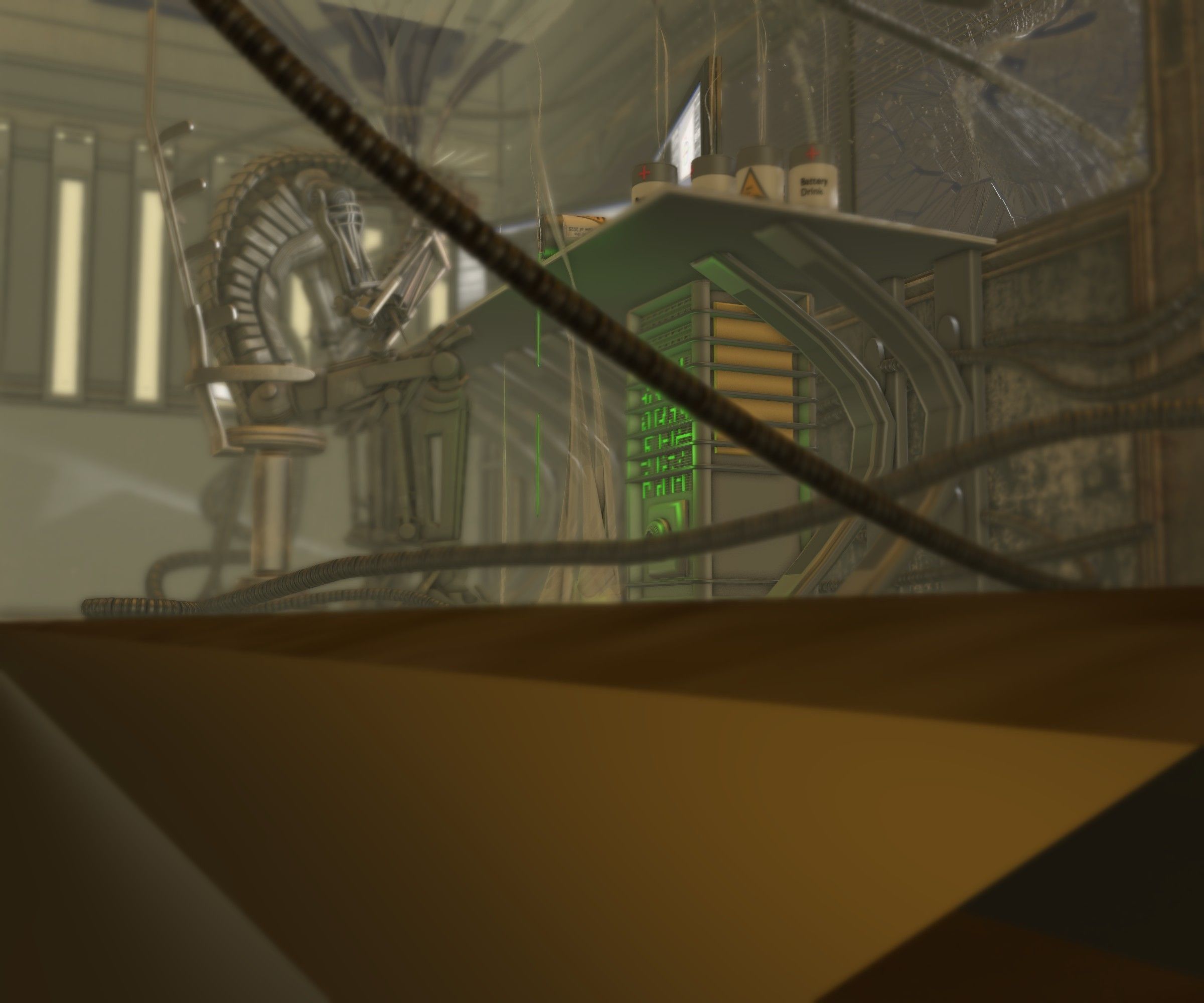 24h-burnoutbot man at desk in futuristic office Free 3D model_85