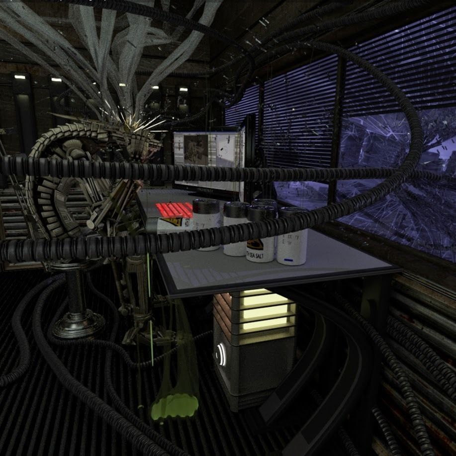 24h-burnoutbot man at desk in futuristic office Free 3D model_11