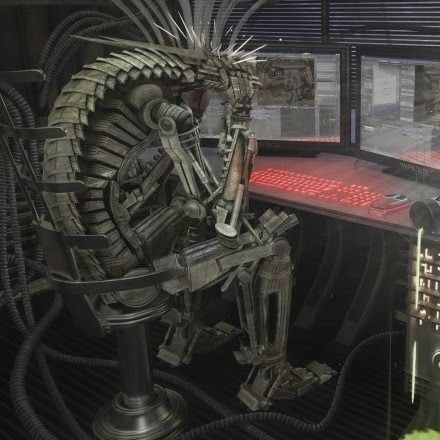 24h-burnoutbot man at desk in futuristic office Free 3D model_6