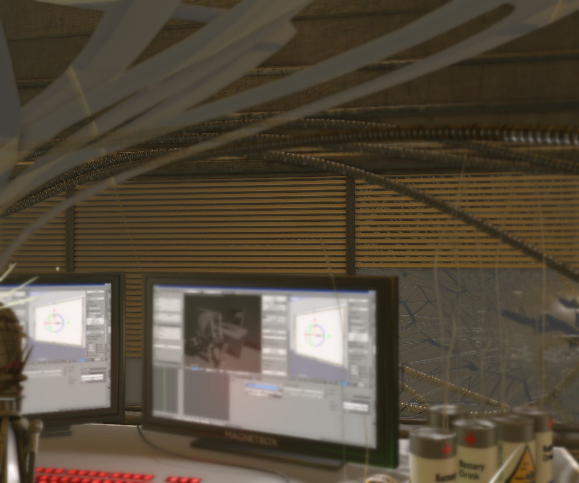 24h-burnoutbot man at desk in futuristic office Free 3D model_19