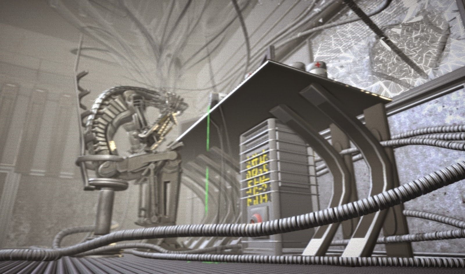 24h-burnoutbot man at desk in futuristic office Free 3D model_3