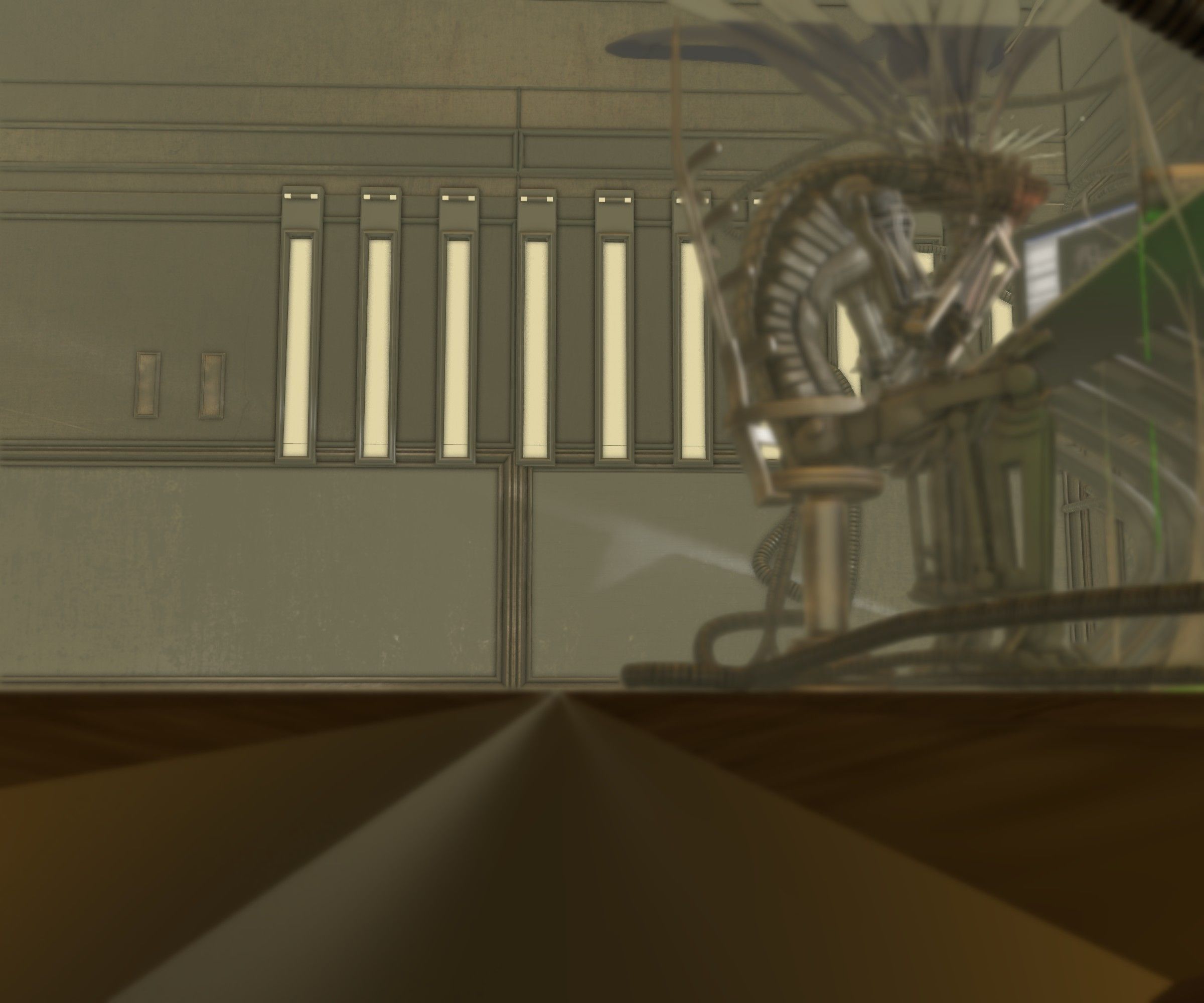 24h-burnoutbot man at desk in futuristic office Free 3D model_87