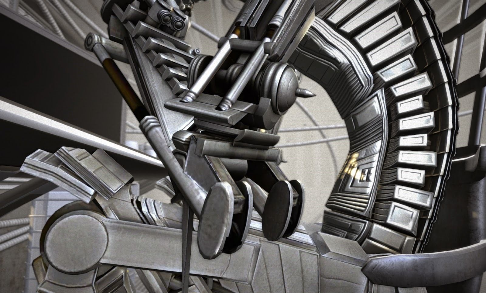 24h-burnoutbot man at desk in futuristic office Free 3D model_4