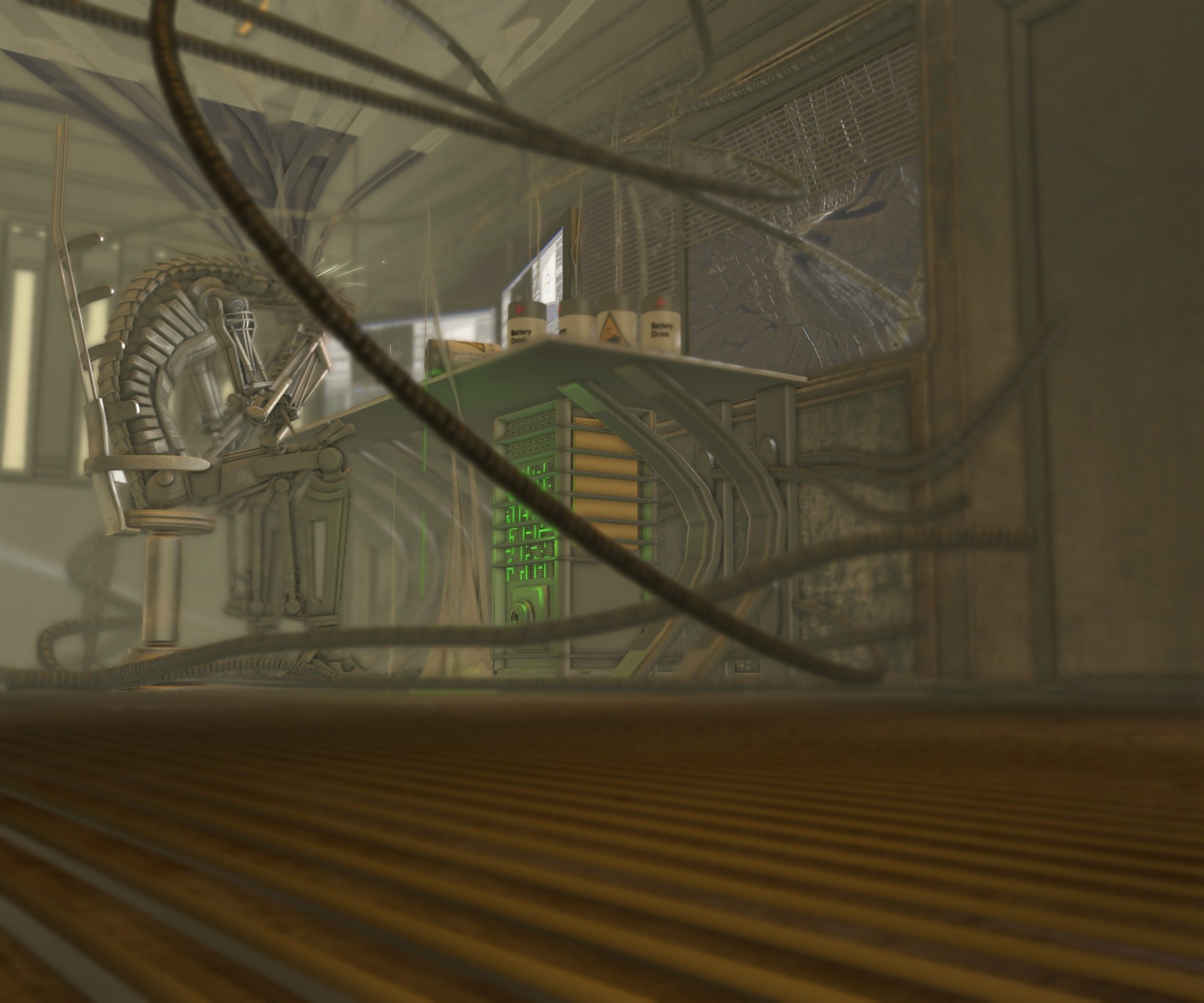 24h-burnoutbot man at desk in futuristic office Free 3D model_80