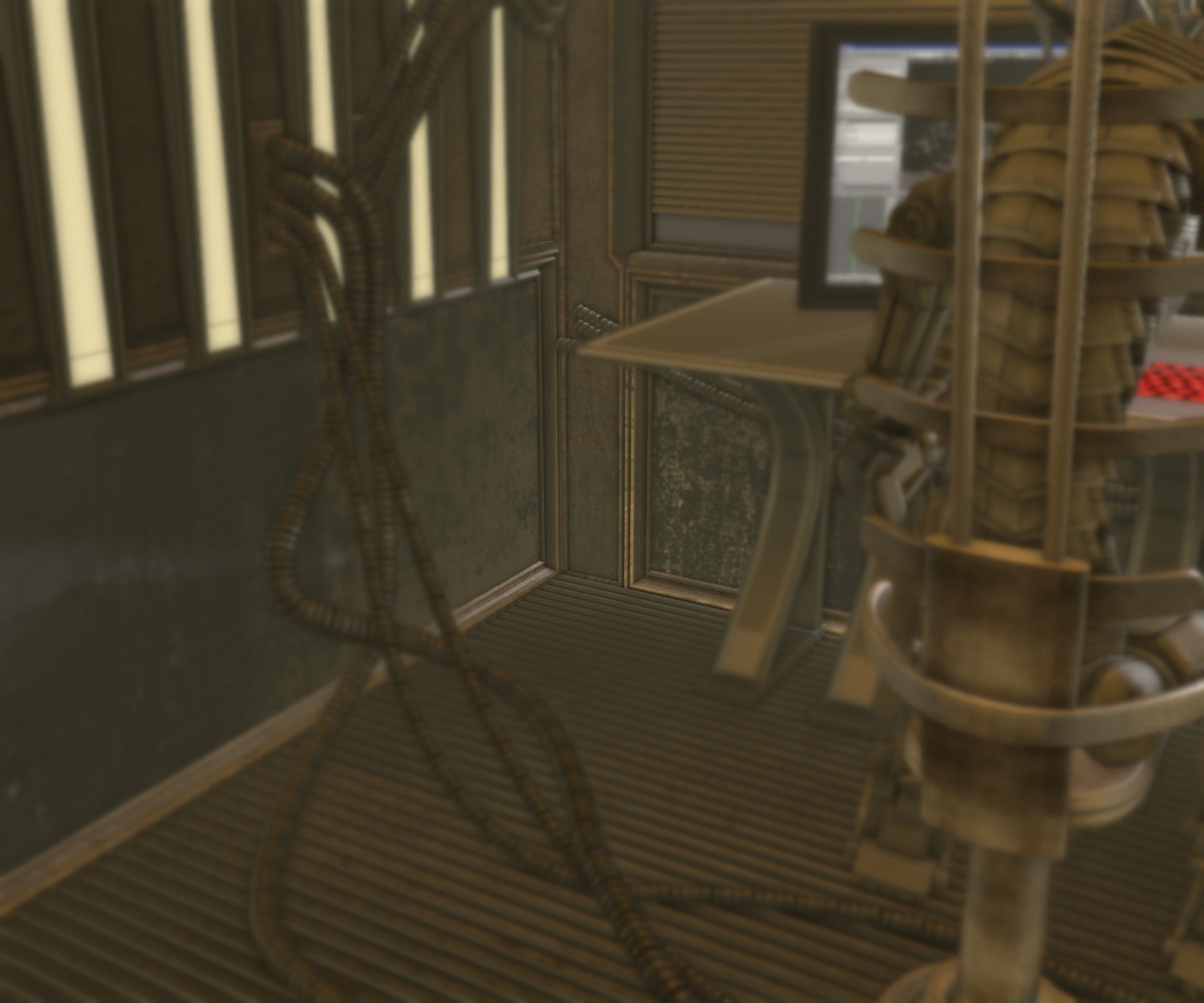 24h-burnoutbot man at desk in futuristic office Free 3D model_32