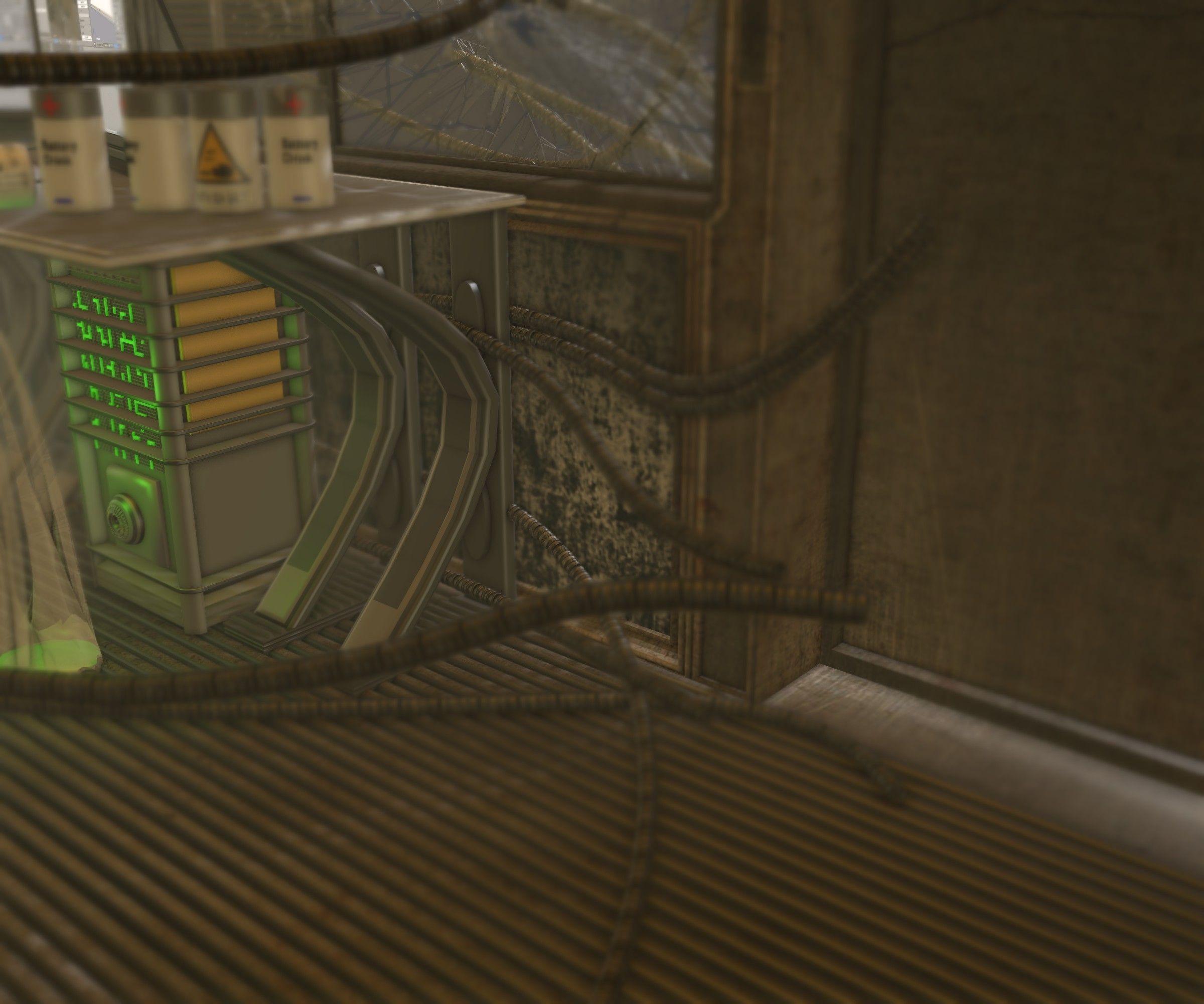 24h-burnoutbot man at desk in futuristic office Free 3D model_73