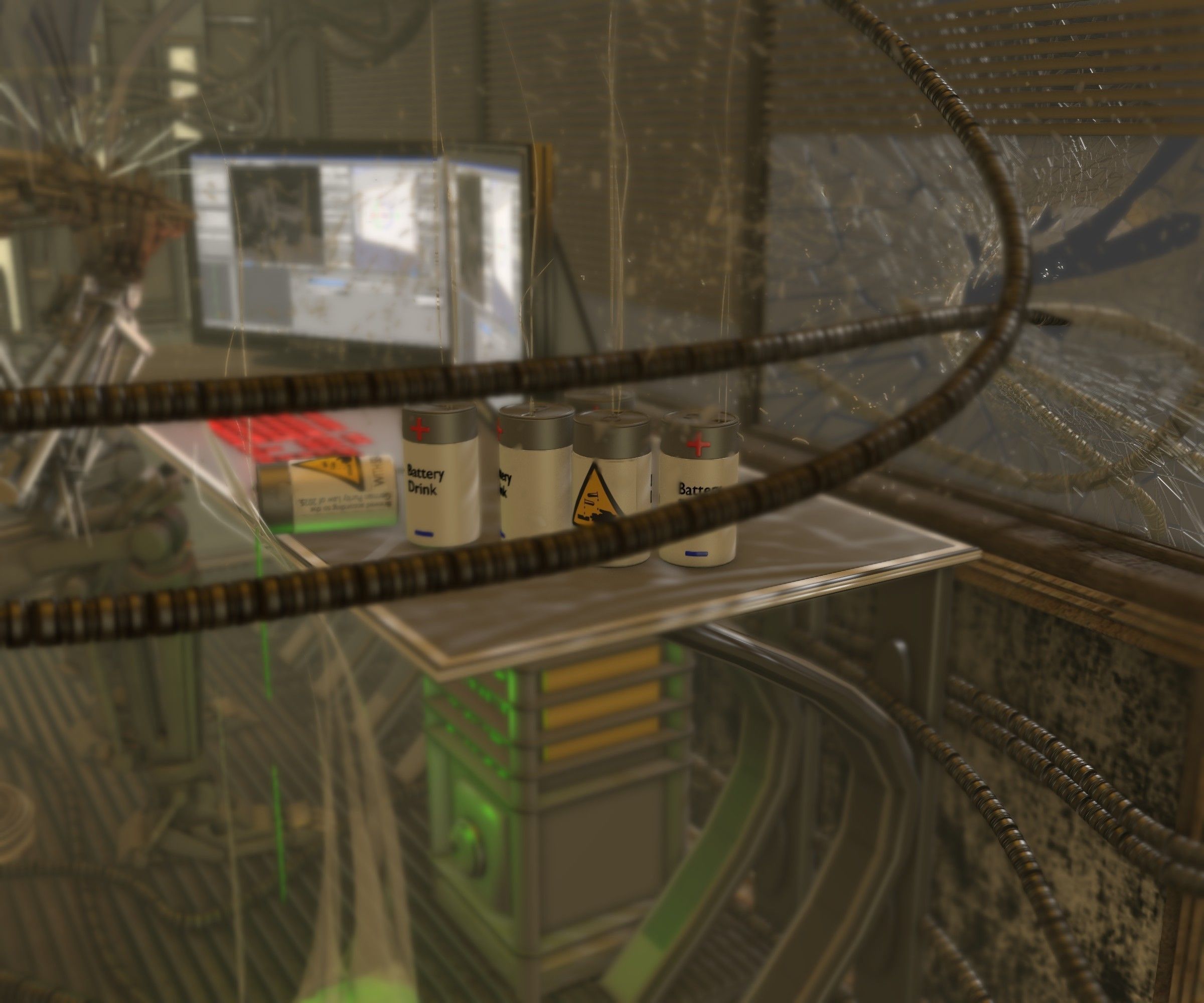 24h-burnoutbot man at desk in futuristic office Free 3D model_62