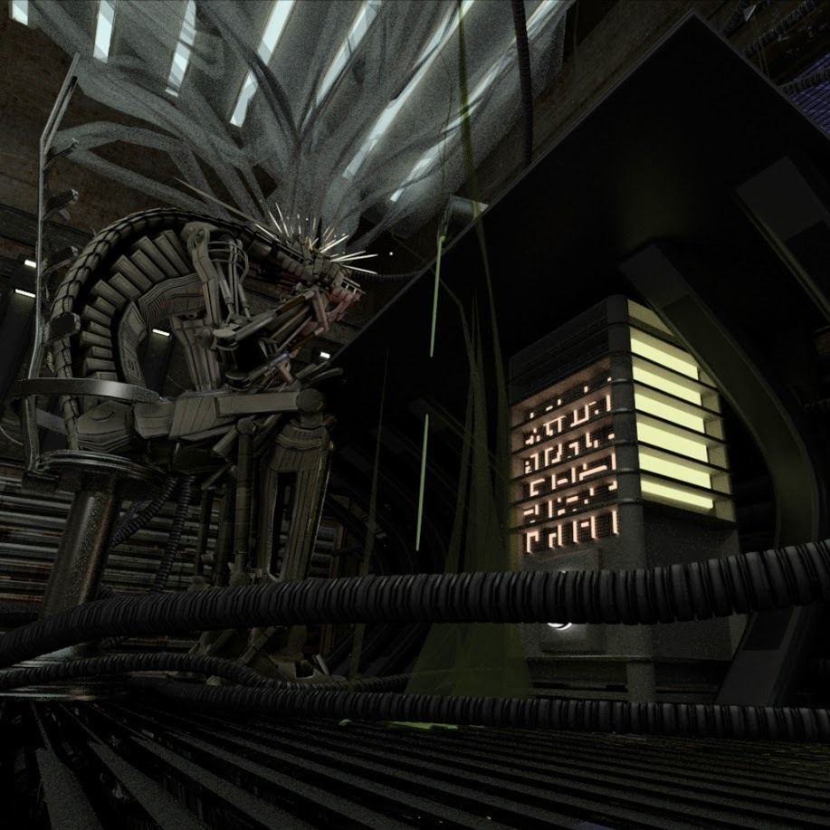 24h-burnoutbot man at desk in futuristic office Free 3D model_10