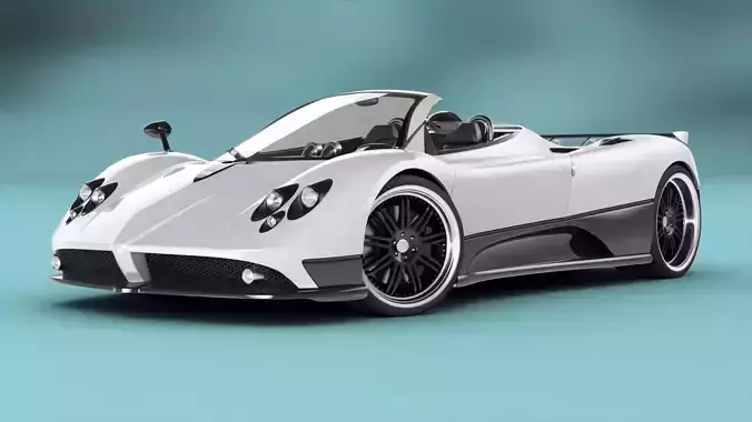 Pagani Zonda F Roadster RIGGED 3D model