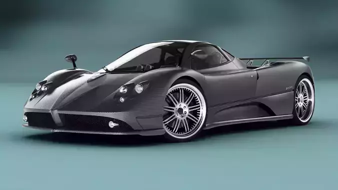 Pagani Zonda F RIGGED 3D model