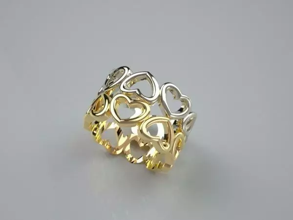 Female ring 3D print model_0