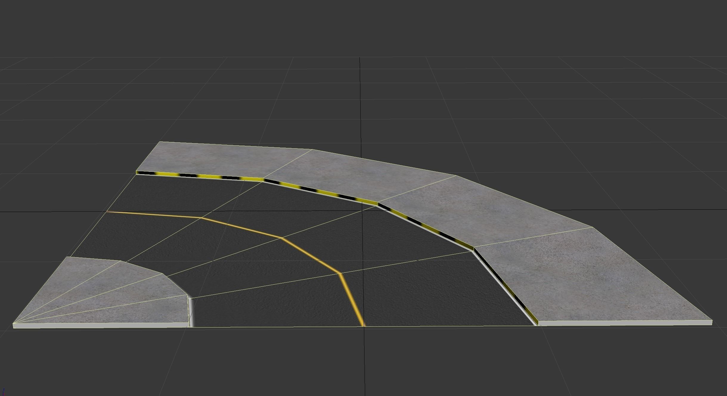 Modular Road and Highway Pack Free low-poly 3D model_7