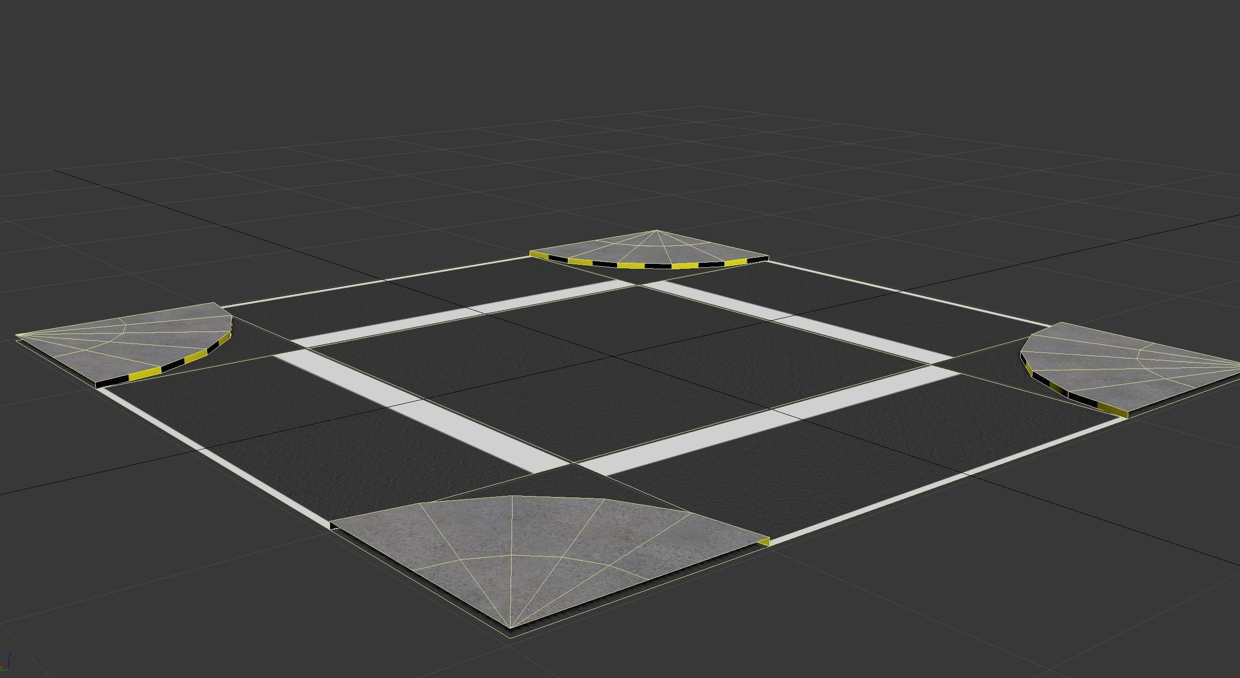 Modular Road and Highway Pack Free low-poly 3D model_3