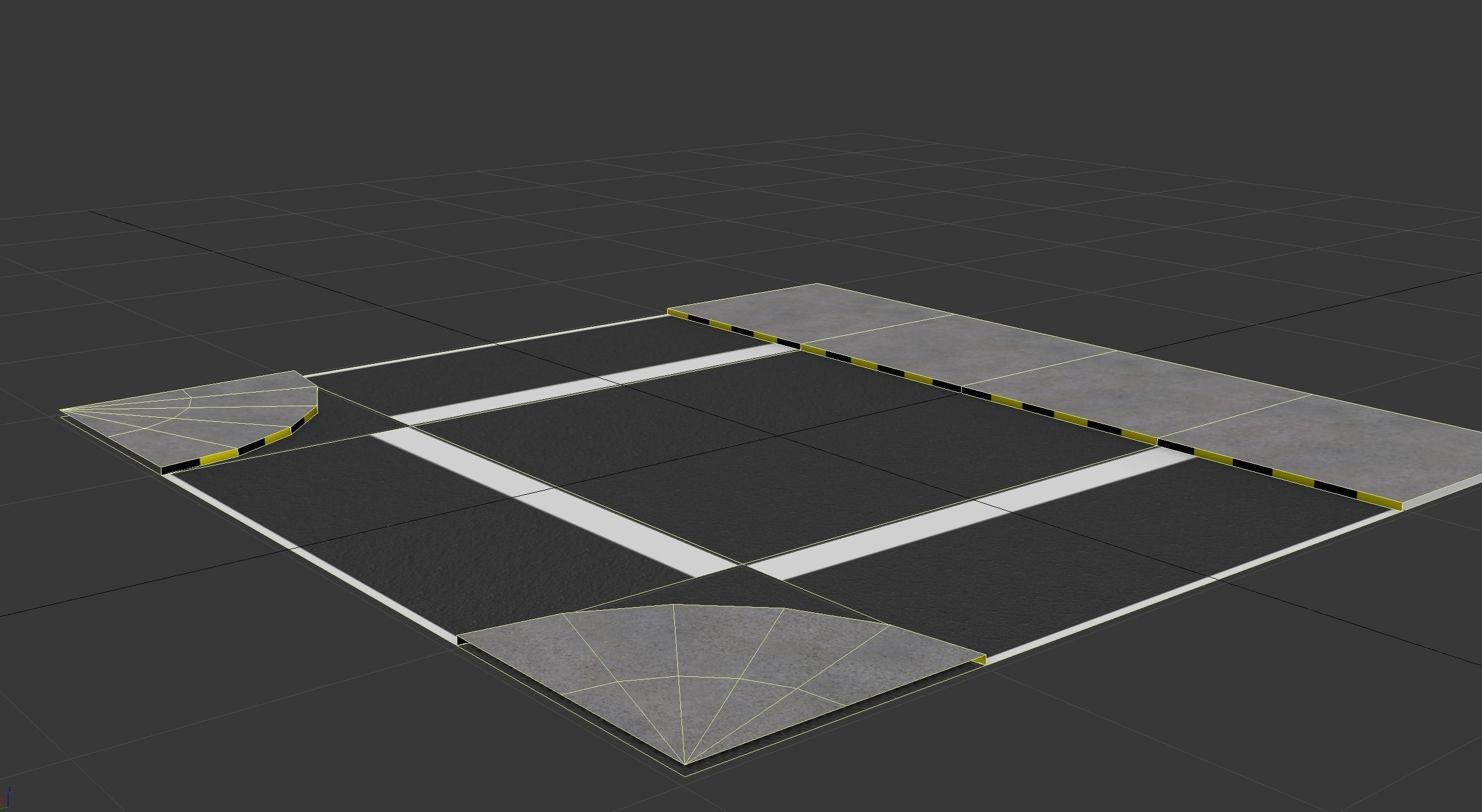 Modular Road and Highway Pack Free low-poly 3D model_5